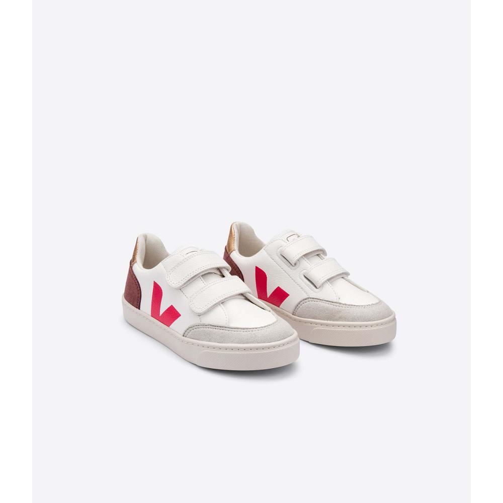 Veja V-12 CHROMEFREE Schoenen Kinderen White/Orange | NL 748LIS